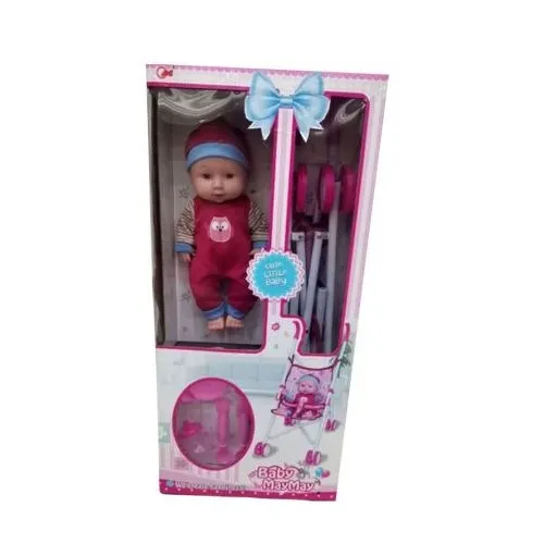 Merx lutka beba 24cm sa kolicima za bebu