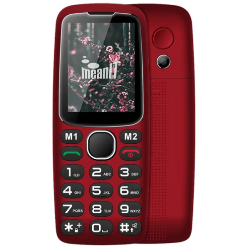 Mobilni telefon Meanit  2.4" ekran, BT, SOS taster, crvena senior