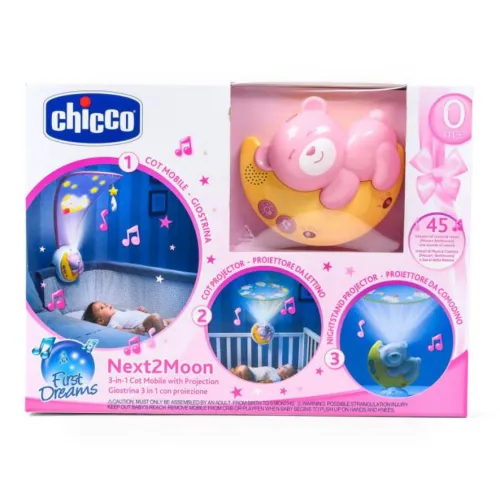 Muzički projektor Next2Moon, roze Chicco