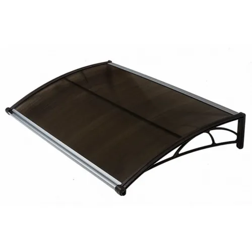 Nadstrešnica za vrata 82x150cm smeđa baza ploča bronza 6mm