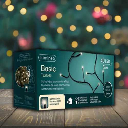 Novogodišnja rasveta 40L  - Toplo bela Lumineo Basic