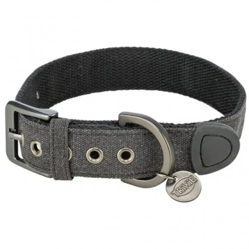 Ogrlica city style široka M L 40 47cm 30mm crna