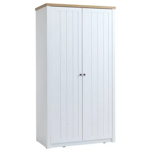Ormar MOON 112x210 bela/hrast