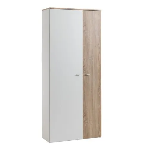 Ormar SHINE 80x190 bela/hrast