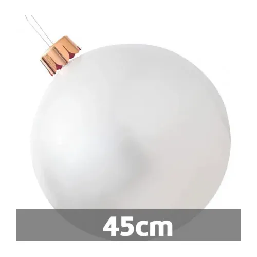 Ornamento Novogodišnja kugla 45cm - Bela