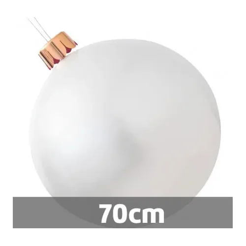 Ornamento Novogodišnja velika kugla 70cm - Bela