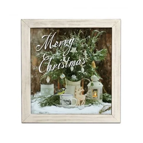 Panel blind ram sa okvirom Merry Christmas 30x30cm  740018