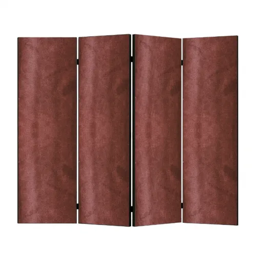 Paravan Amsterdam pliš 5 krila 250x175cm crvena