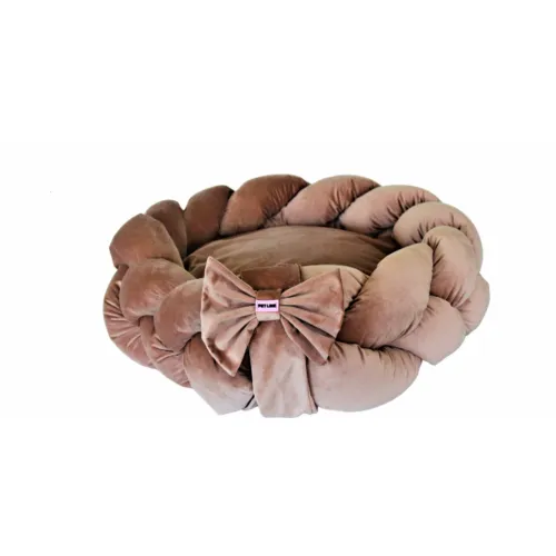 Pet Line krevet pletenica kafa XS
