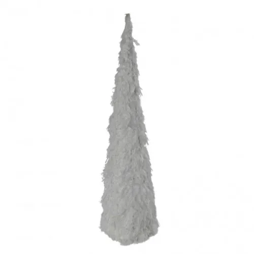 Plush cone  jelka plišana bela LED 80cm