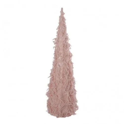 Plush cone jelka plišana roze LED 80cm