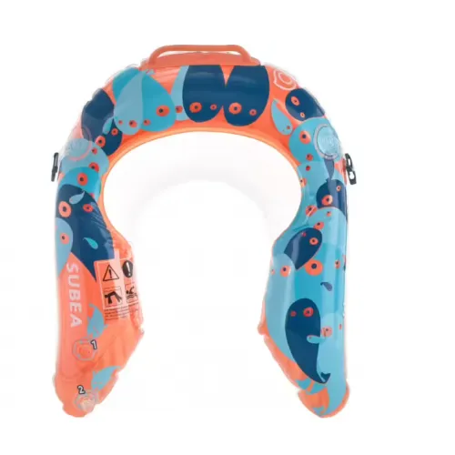 Plutača za snorkeling narandžasta tirkizna  S