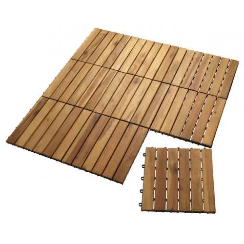 Podna obloga drvena od 9 elemenata 90x90cm