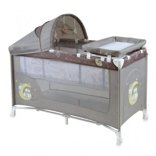 Prenosivi krevetac Baby Nanny 2 nivoa Plus Beige Buho