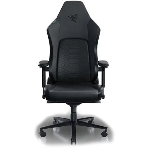 Razer Iskur V2 Black Gaming Chair with Built In Black sign