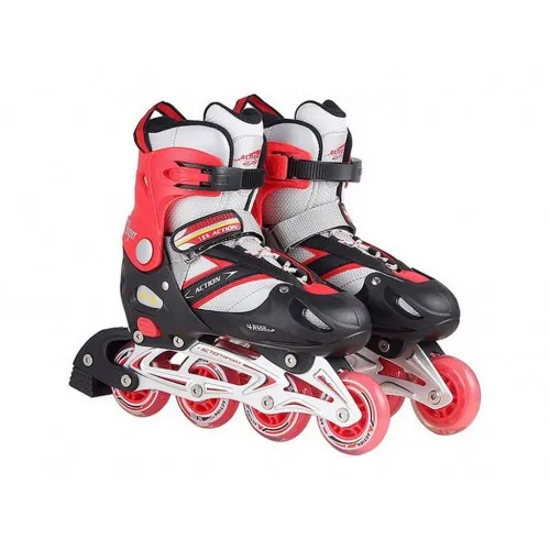 Roler 126c crveno crni (33-36) pu svetleci tockici 3090201