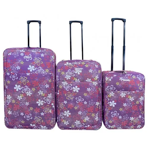 Set putnih kofera 51/61/71 cm Enova MARBELLA Purple flowers