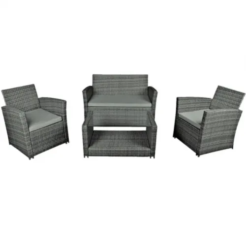 Set sofa od ratana siva