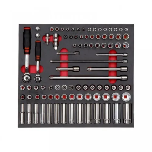 Set Zebra 1/4 i 3/8 nasadnika sa dve račne u neoprenu Wurth