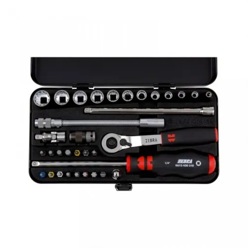 Set Zebra 1/4 nasadnih ključeva i umetaka sa račnom Wurth