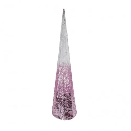 Shiny cone jelka svetlucava roze LED 80cm