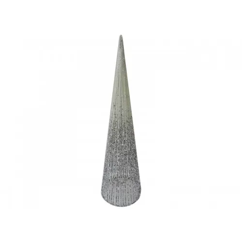 Shiny cone Novogodišnja svetlucava jelka 80cm srebrna