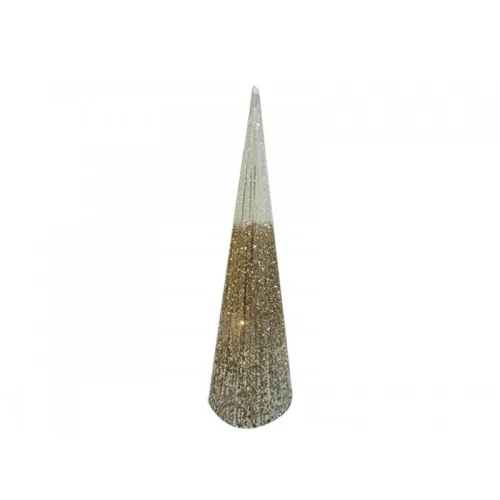 Shiny cone Novogodišnja svetlucava jelka 80cm zlatna