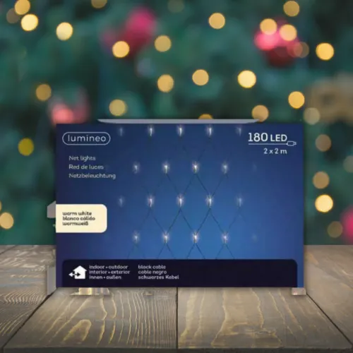 Spoljašnja novogodišnja LED svetleća mreža 200x200cm Toplo bela Lumineo Icicle
