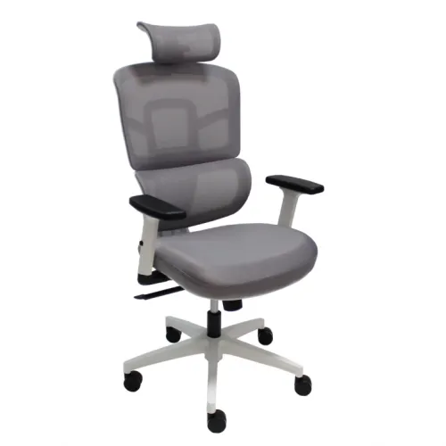 Stolica Ch ergo white mesh grey