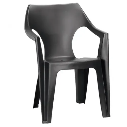 Stolica dante pvc niski naslon 57x57x79 siva