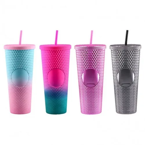 Style Trend čaša sa cevčicom plastična 710ml miks