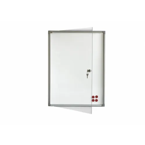 Tabla oglasna 2x3 GS44 4xA4 bela magnetna sa vratima i ključem 51X68