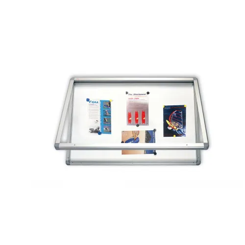 Tabla oglasna 2x3  sa vratima i inbus ključem, bela magnetna 90x60