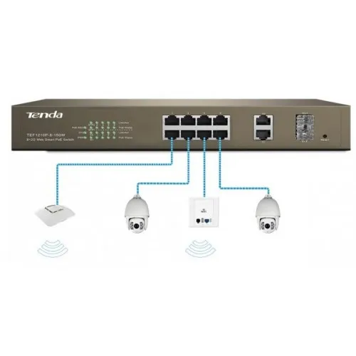 Tenda LAN SFP SLOTS SWITCH 8-portni