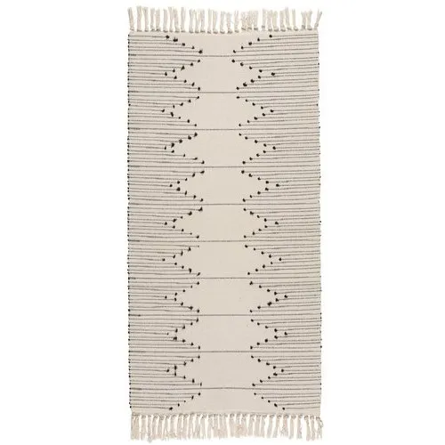 Tepih NIL 70x140 prljavo bela/crna