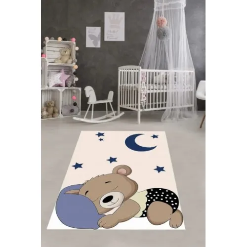 Tepih za dečiju sobu 120x180 cm - Meda na jastuku C-037