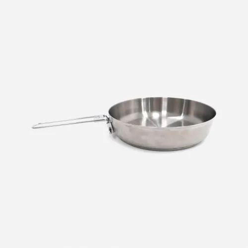 Tiganj za kampovanje 500 od nerđajućeg čelika s duplim dnom prečnika 20 cm 1,2 L