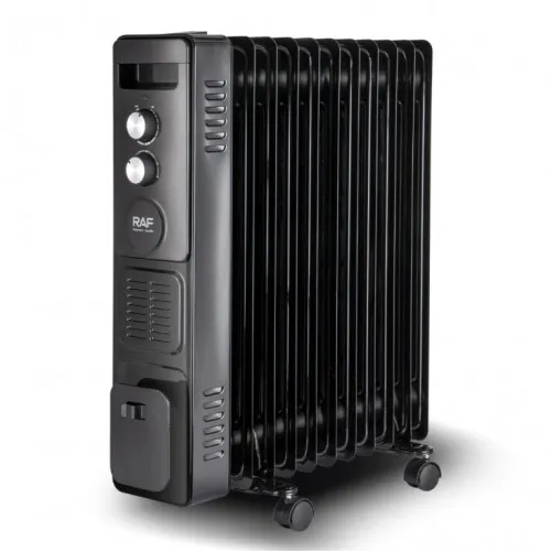 Uljni radijator sa ventilatorom 11 rebara crni 2900W RAF R.1138B