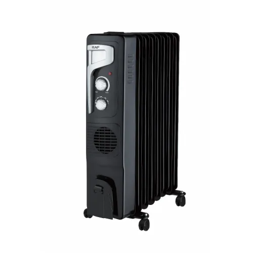Uljni radijator sa ventilatorom 9 rebara crni 2400W RAF R.0929B