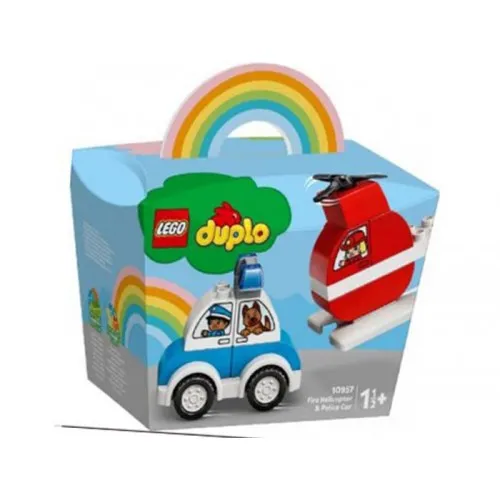 Vatrogasni helikopter i policijski auto Lego Duplo My First