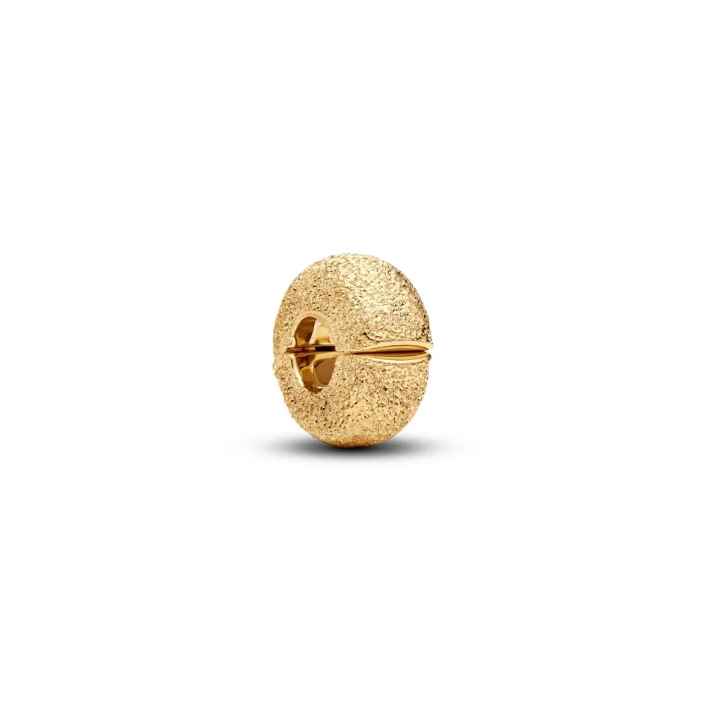 Mini kopča Krug sa teksturom od 14k pozlate