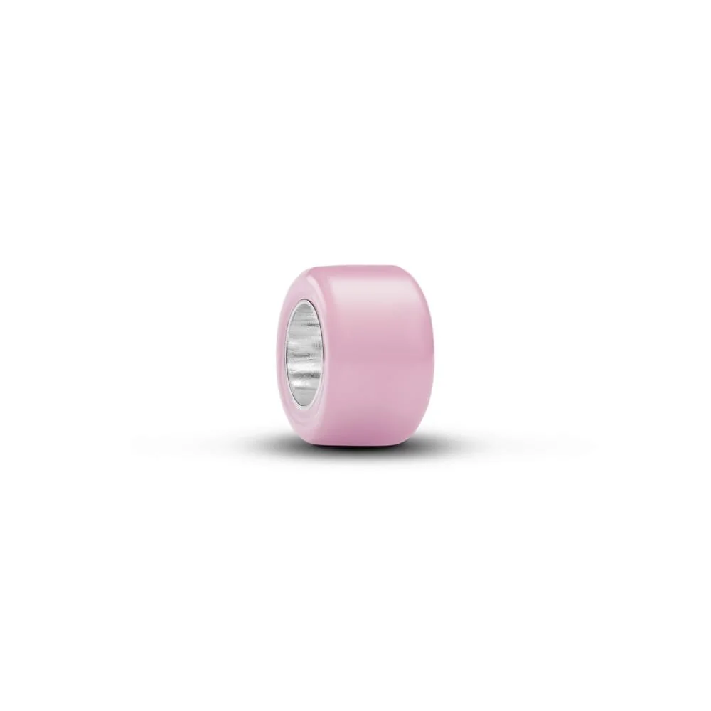 Mini privezak Krug od roze murano stakla