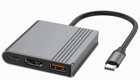 A-CM-COMBO3-05 Gembird USB Type-C 3-u-1 multi-port adapterUSB-A port F/HDMI port F/USB-C port F