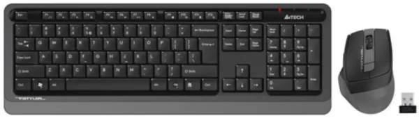 A4-FG1035 A4Tech Fstyler Bezicna tastatura US-LAYOUT + bezicni mis USB Grey