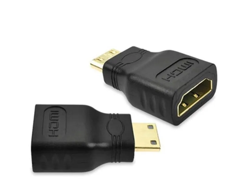 Adapter Mini HDMI (M) - HDMI (F) crni
