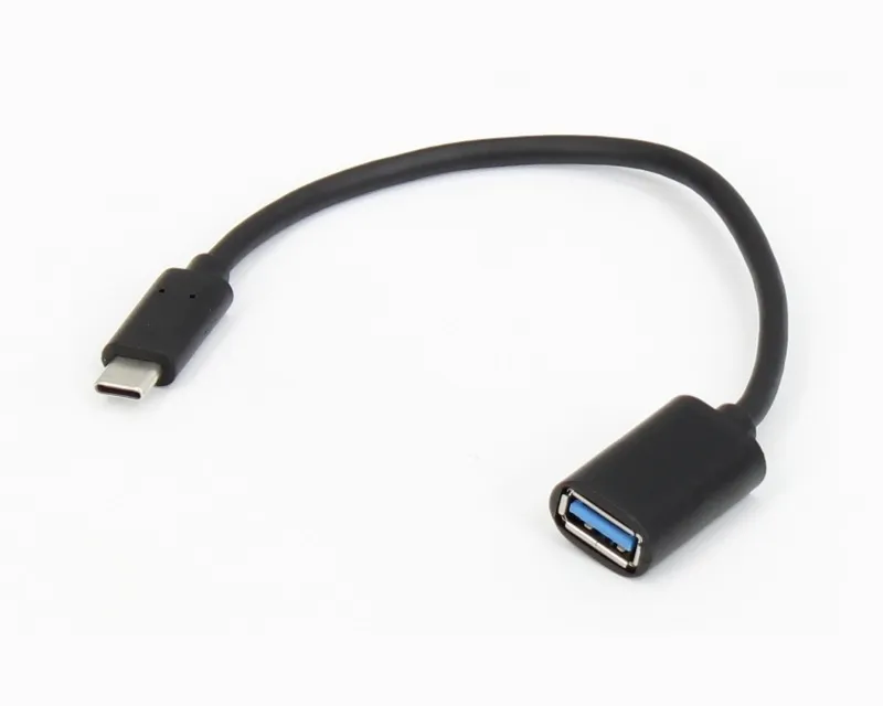 Adapter USB 3.0 (F) - USB 3.1 Tip C (M) - OTG 0.15m crni