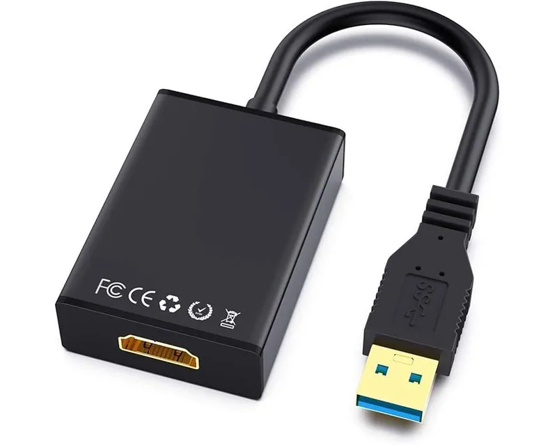 Adapter USB 3.0 (M) -  HDMI (F) crni