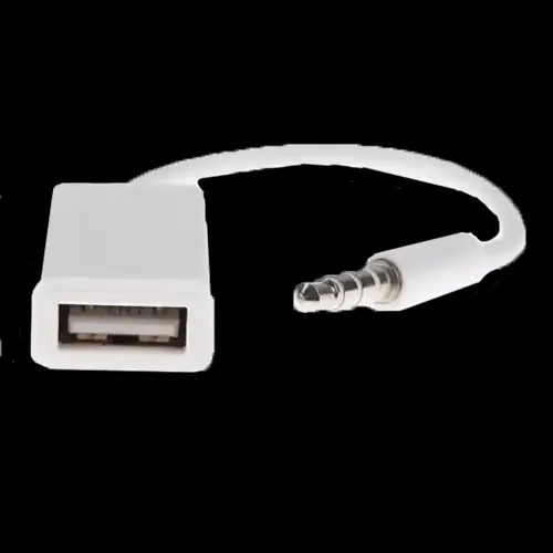Adapter USB na AUX beli 17cm A017