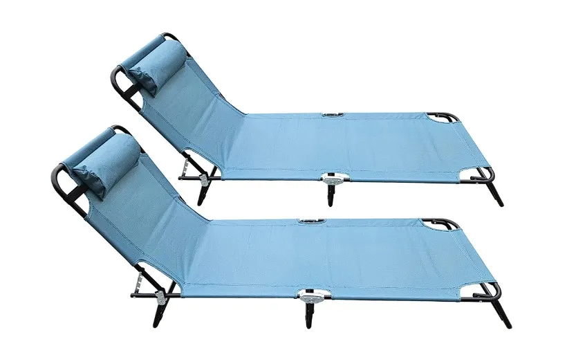 B-roba Baštenski set dve ležaljke B003 Tirkizno plava