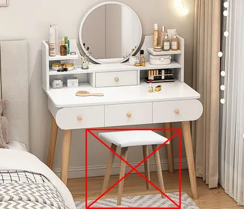 B-roba Bella lux Sto za šminkanje 100cm sa LED ogledalom i stolicom